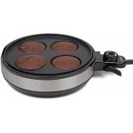 Multi Baker Deluxe - Aparato eléctrico con control de temperatura, 3 sartenes intercambiables para asar, hornear o hacer postres - Queso a la parrilla, tortillas, pizza personal, takoyaki, sándwiches, cake pops y más, gran regalo