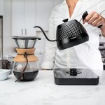 Hervidor eléctrico de cuello de cisne, control de temperatura variable y ajustes preestablecidos, hervidor de agua para café y té, hervidor de agua eléctrico de acero inoxidable, calentamiento rápido, hervidor de té negro, base de vidrio Hervidor eléctrico de cuello de cisne, control de temperatura variable y ajustes preestablecidos, hervidor de agua para café y té, hervidor de agua eléctrico de acero inoxidable, calentamiento rápido, hervidor de té negro, base de vidrio