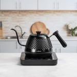 Hervidor eléctrico de cuello de cisne, control de temperatura variable y ajustes preestablecidos, hervidor de agua para café y té, hervidor de agua eléctrico de acero inoxidable, calentamiento rápido, hervidor de té negro, base de vidrio Hervidor eléctrico de cuello de cisne, control de temperatura variable y ajustes preestablecidos, hervidor de agua para café y té, hervidor de agua eléctrico de acero inoxidable, calentamiento rápido, hervidor de té negro, base de vidrio