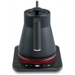 Baristan Hervidor eléctrico de cuello de cisne con control de temperatura preciso, hervidor de café y tetera, acero inoxidable, calentamiento rápido de 1200 W, 1 litro, negro mate Baristan Hervidor eléctrico de cuello de cisne con control de temperatura preciso, hervidor de café y tetera, acero inoxidable, calentamiento rápido de 1200 W, 1 litro, negro mate