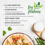 SRJMY188 Arrocera/calentador electrónico de 10 tazas, champán dorado