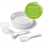 SRJMY188 Arrocera/calentador electrónico de 10 tazas, champán dorado