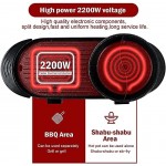Parrilla eléctrica Hot Pot 2 en 1, Parrilla multifuncional sin humo Parrilla interior Teppanyaki/Shabu Shabu Pot con divisor - Contral de temperatura dual separada, Sartén antiadherente Capacidad para barbacoa para 2-12 personas, 110V Parrilla eléctrica Hot Pot 2 en 1, Parrilla multifuncional sin humo Parrilla interior Teppanyaki/Shabu Shabu Pot con divisor - Contral de temperatura dual separada, Sartén antiadherente Capacidad para barbacoa para 2-12 personas, 110V