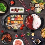 Parrilla eléctrica Hot Pot 2 en 1, Parrilla multifuncional sin humo Parrilla interior Teppanyaki/Shabu Shabu Pot con divisor - Contral de temperatura dual separada, Sartén antiadherente Capacidad para barbacoa para 2-12 personas, 110V Parrilla eléctrica Hot Pot 2 en 1, Parrilla multifuncional sin humo Parrilla interior Teppanyaki/Shabu Shabu Pot con divisor - Contral de temperatura dual separada, Sartén antiadherente Capacidad para barbacoa para 2-12 personas, 110V