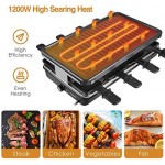 Parrilla de mesa, Parrilla de barbacoa coreana Raclette de queso interior eléctrica, Superficie antiadherente extraíble, Control de temperatura y Apto para lavavajillas, 1200W Parrilla de mesa, Parrilla de barbacoa coreana Raclette de queso interior eléctrica, Superficie antiadherente extraíble, Control de temperatura y Apto para lavavajillas, 1200W