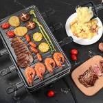 Parrilla de mesa, Parrilla de barbacoa coreana Raclette de queso interior eléctrica, Superficie antiadherente extraíble, Control de temperatura y Apto para lavavajillas, 1200W Parrilla de mesa, Parrilla de barbacoa coreana Raclette de queso interior eléctrica, Superficie antiadherente extraíble, Control de temperatura y Apto para lavavajillas, 1200W