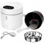 Olla arrocera baja en carbohidratos, Olla arrocera pequeña programable digital, Vaporizador de alimentos múltiples, Preconfiguración de 24 horas, Olla de tamaño personal para 1-2 personas, Olla arrocera portátil 3 tazas (sin cocer), Blanco Olla arrocera baja en carbohidratos, Olla arrocera pequeña programable digital, Vaporizador de alimentos múltiples, Preconfiguración de 24 horas, Olla de tamaño personal para 1-2 personas, Olla arrocera portátil 3 tazas (sin cocer), Blanco