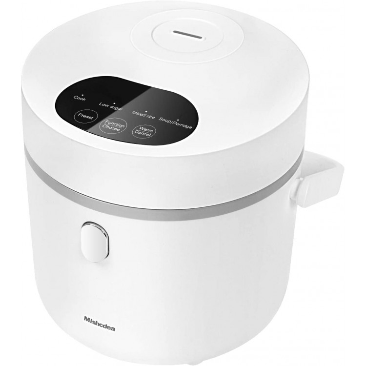 Olla arrocera baja en carbohidratos, Olla arrocera pequeña programable digital, Vaporizador de alimentos múltiples, Preconfiguración de 24 horas, Olla de tamaño personal para 1-2 personas, Olla arrocera portátil 3 tazas (sin cocer), Blanco Olla arrocera baja en carbohidratos, Olla arrocera pequeña programable digital, Vaporizador de alimentos múltiples, Preconfiguración de 24 horas, Olla de tamaño personal para 1-2 personas, Olla arrocera portátil 3 tazas (sin cocer), Blanco