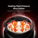 Olla arrocera a presión de 10 tazas (sin cocer) | 12 opciones de menú: quinua, arroz chamuscado, GABA/arroz integral, multigrano y más, guía de voz, fabricado en Corea | Negro Olla arrocera a presión de 10 tazas (sin cocer) | 12 opciones de menú: quinua, arroz chamuscado, GABA/arroz integral, multigrano y más, guía de voz, fabricado en Corea | Negro
